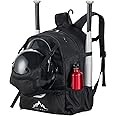 Himal Pro Baseball Bag Pro Bat Backpack for Baseball, TBall Softball Equipment Gear for Adults Holds 5 Bats, Helmet, Gloves, Cleats, Shoe Helmet Holder, Shoes Compartment Fence Hook