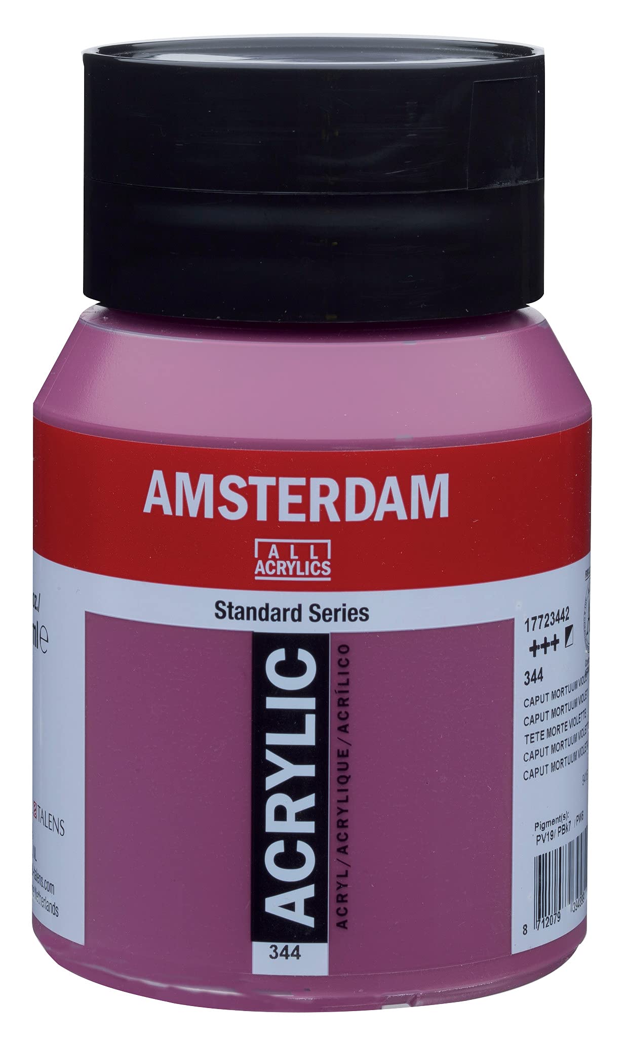 Amsterdam Standard Series Acrylic Jar 500 ml Caput Mortuum Violet 344 (17723442)