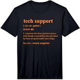 Tech Support Definition Funny Computer Geek Programmer Gift Performance T-Shirt