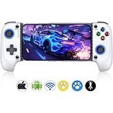 Mobile Game Controllers for iPhone/Android, Hall Effect Phone Controllers Support Phone Case,Game Controllers for Xbox,for PlayStation,Cloud/Steam Gaming (White)
