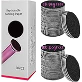 60 Pieces Replacement Sandpaper Disks Set Discs for Professional Electric Foot Callus Remover 1.7 x 1.7 inch Pedicure Disc for Foot Hard Dead Skin Removal (30 Fine Grit and 30 Coarse Grit)