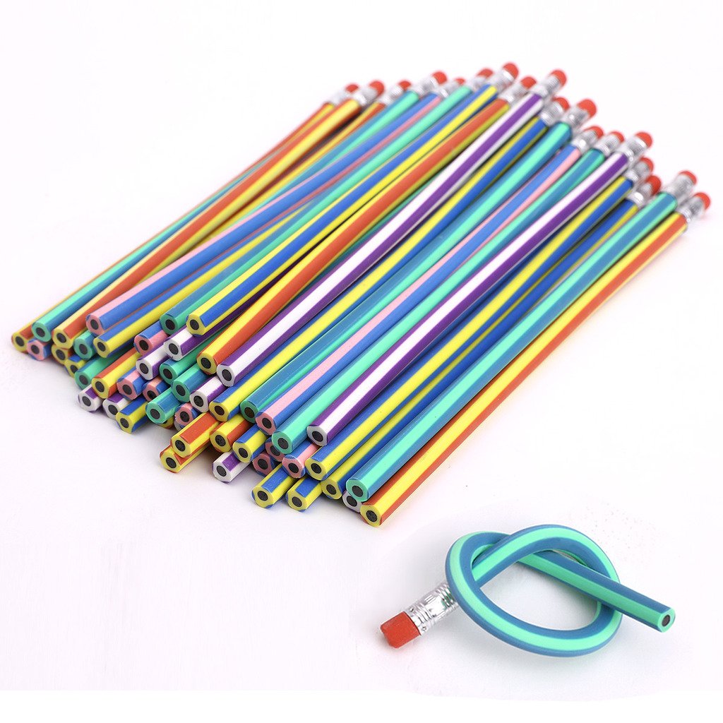 G4GADGET 30 Nice Style Soft Flexible Bendy Pencils Magic Bend Kids School Fun Equipment -