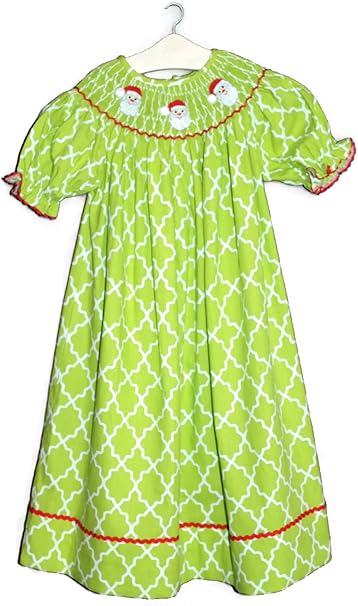 santa smocked dress