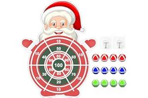 HOLIWOER Large Christmas Party Games for Family Kids Adult, Christmas Toys Gifts Dart Board Game Xmas Santa Claus Party Supplies Party Favor Indoor Outdoor Decor for Boys Girls Activities