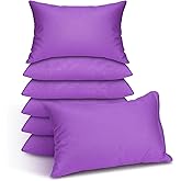 Kigley 6 Pack Mini Pillows for Daycare Travel Nap Pillow 14x9, Soft, Purple