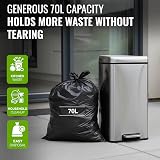 EcoBag 50 Pack Heavy Duty Refuse Sacks 33 µm 70L Recyclable Bin Bags view 4