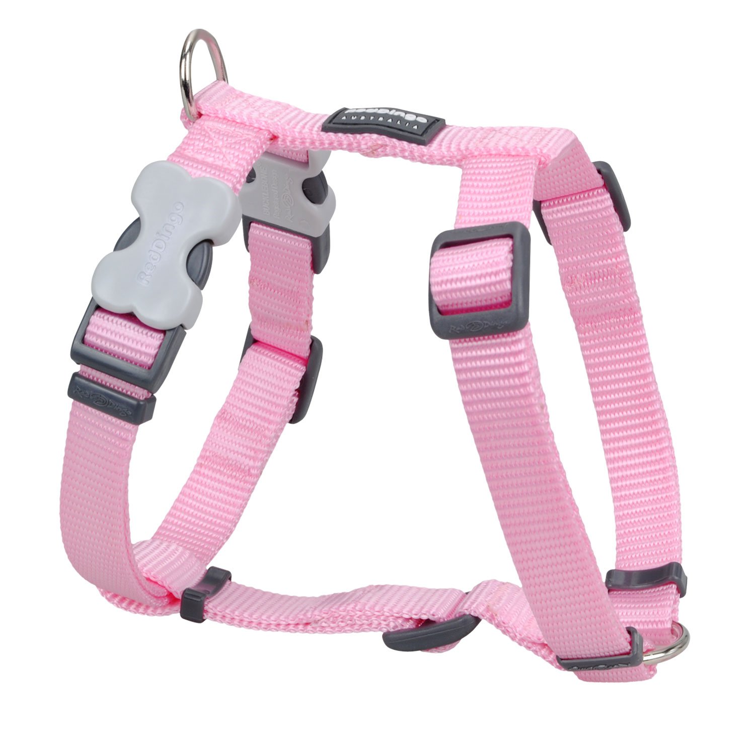 Red Dingo Classic Dog Harness Plain, Pink, Small 15mm