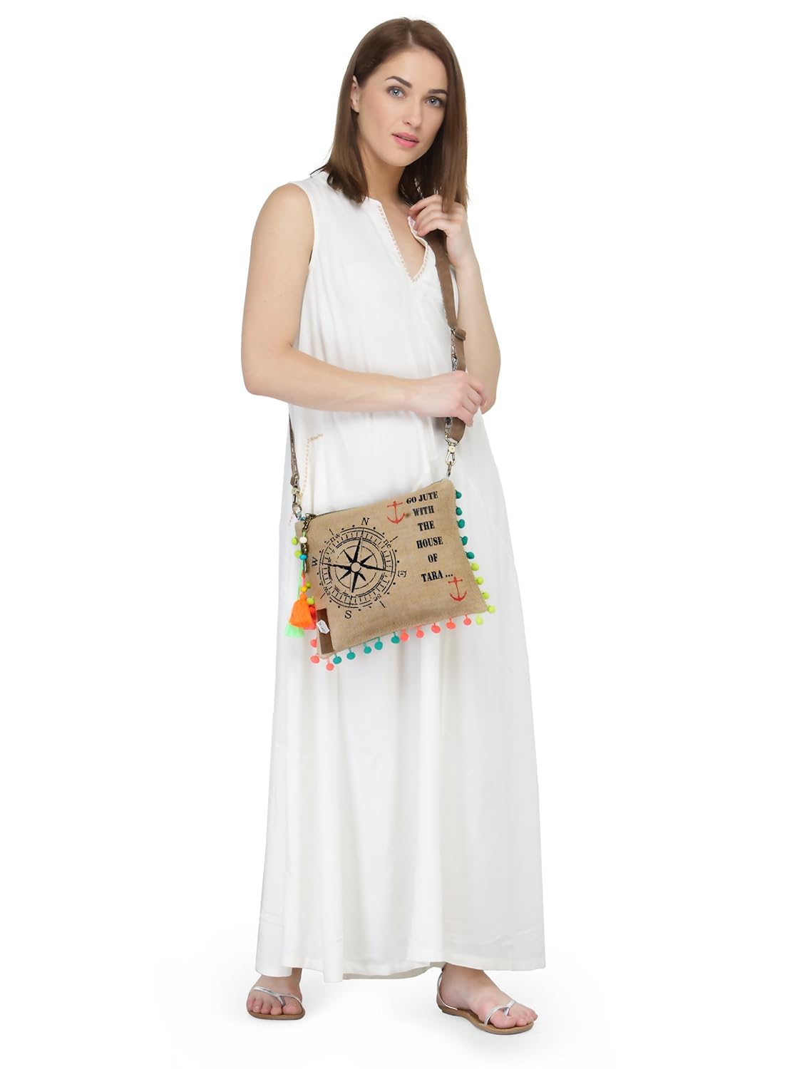 the house of tara women's crossbody bag (beige, htcb 048)