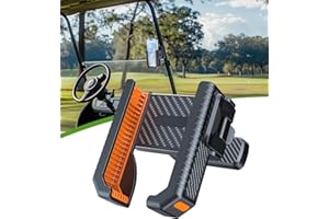 likjhbn Upgraded Magnetic Golf Cart Phone Holder Golf Cart Accessories Compatible with EZGO/Yamaha/Club, Golf Cart Phone Mount Accessories for iPhone/Galaxy/Google Pixel All Smartphones (Orange)