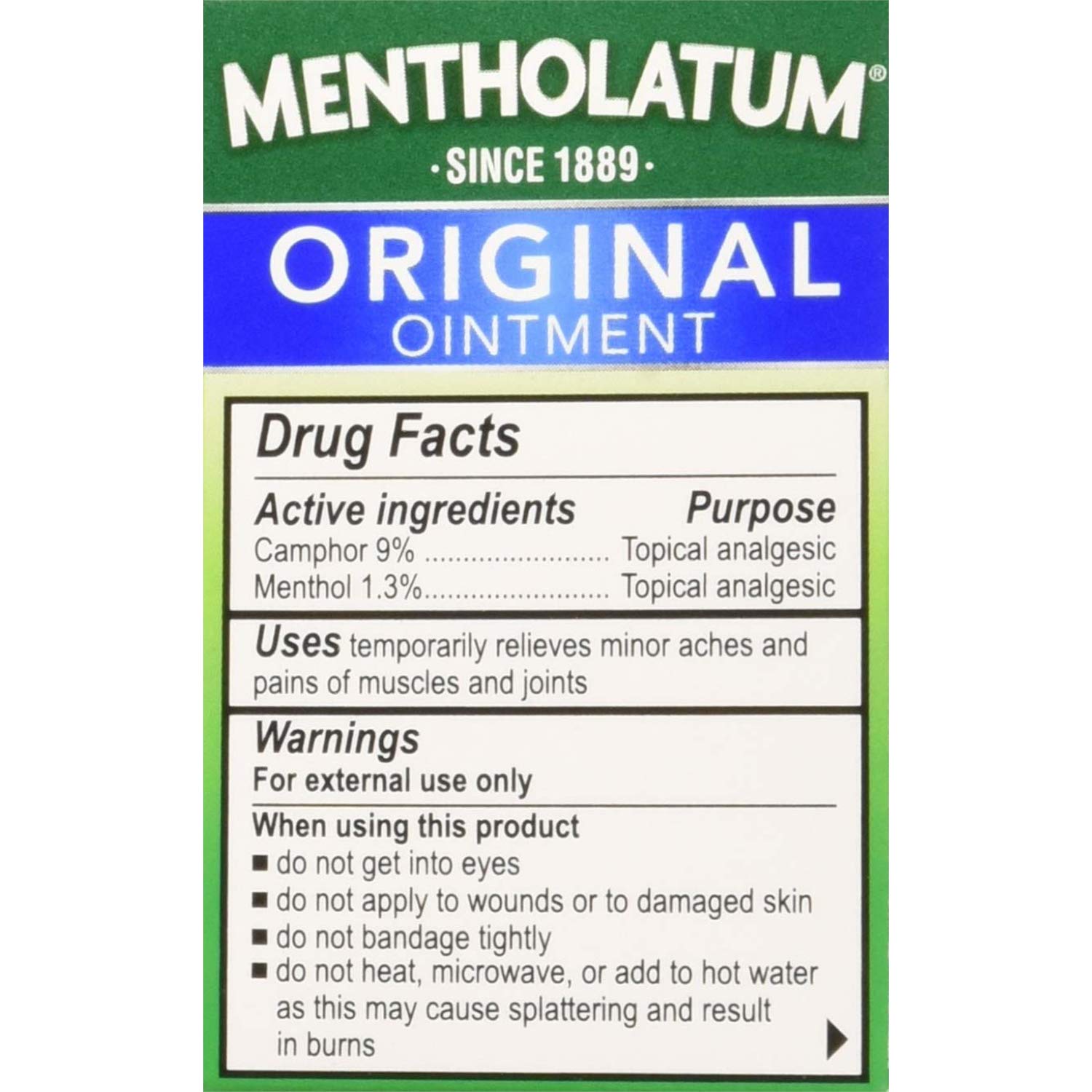 Mentholatum Original Ointment Soothing Relief, Aromatic Vapors - 1 oz (Pack of 4)