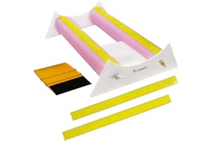 RIOMH Cup Cradle for Tumbler with an Adjustment Pad and a Felt Edge Squeegee, Vinyl Holder with Foam Measurements for Crafting Decals on Cups and Bottles