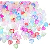 PATIKIL 0.3x0.4 Frosted Flower Beads, 300Pcs Acrylic Flower Bead Caps for Bracelets, Earrings, Necklaces, Jewelry Making and DIY Crafts, Mixed Color