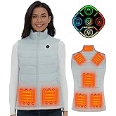 KOVNLO Heated Vest Women, (Battery Pack Not Included) Smart Controller With Lights-out, Electric Warming Heated Jackets
