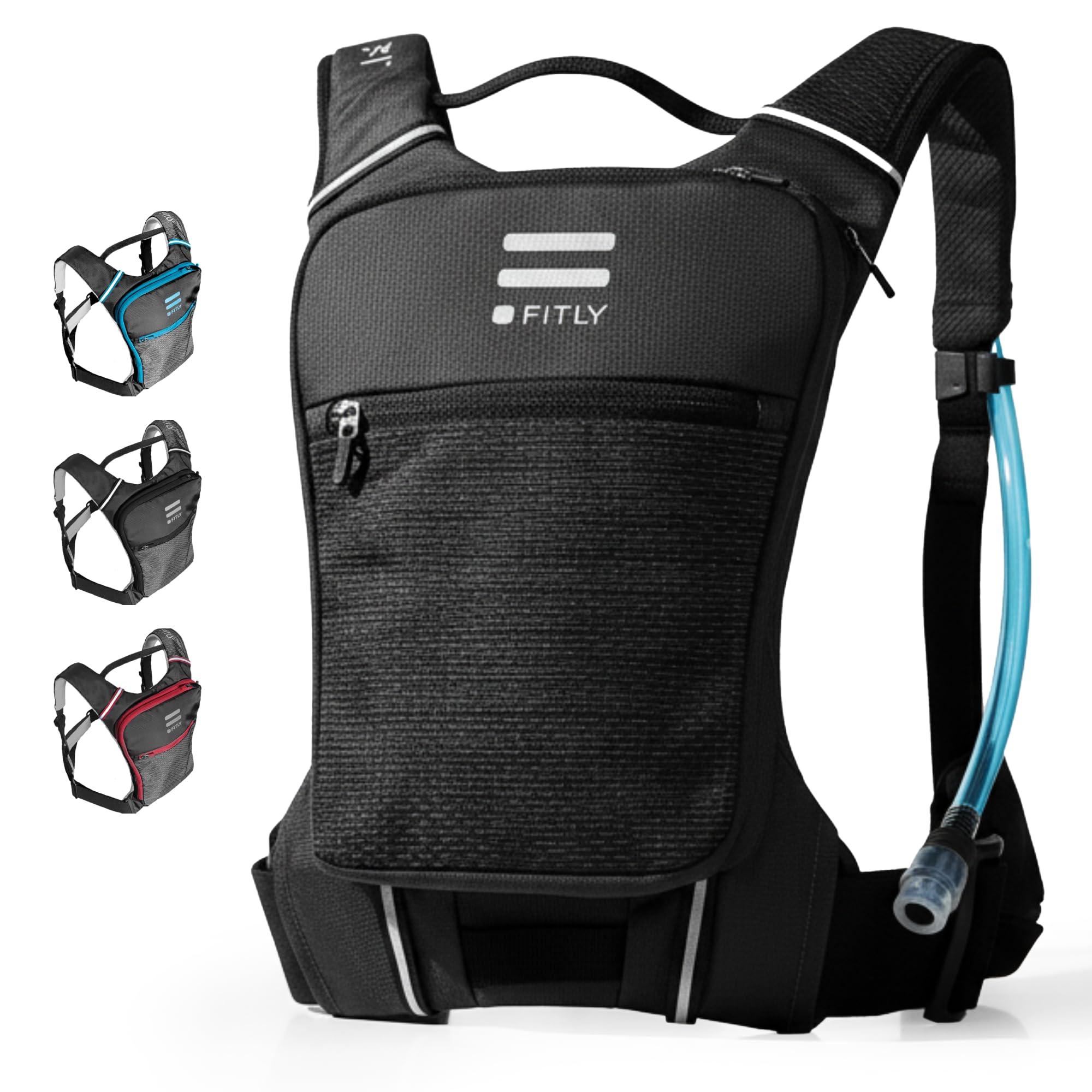 Sub90 Running Hydration Vest - Running Pack with Phone Holder, Storage, Thoracic Belt - Unisex Running Vest - Carry Personal Items - Lightweight Hydration Backpack (Black, XS-S)