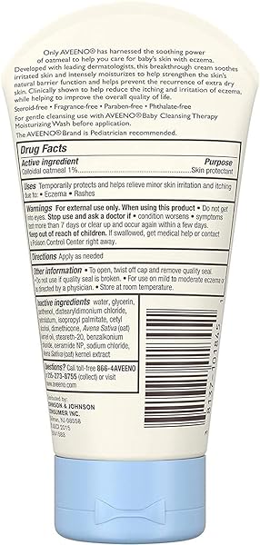 AVEENO BABY ECZEMA THERAPY MOISTURIZING CREAM WITH NATURAL COLLOIDAL OATMEAL FOR ECZEMA RELIEF, 5 OZ