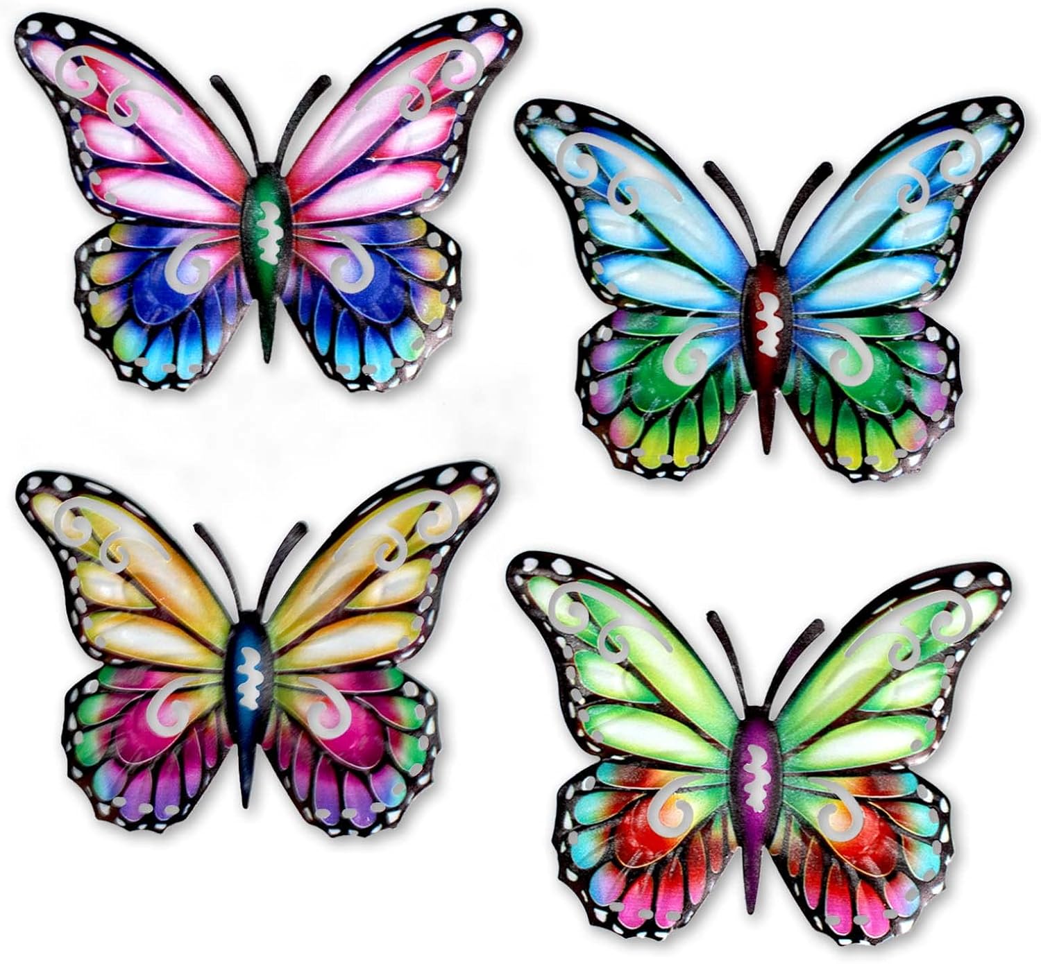 Plaques & Wall Art - IGEEKWELL Metal Butterfly Wall Decor Outdoor Wall Art 6.5