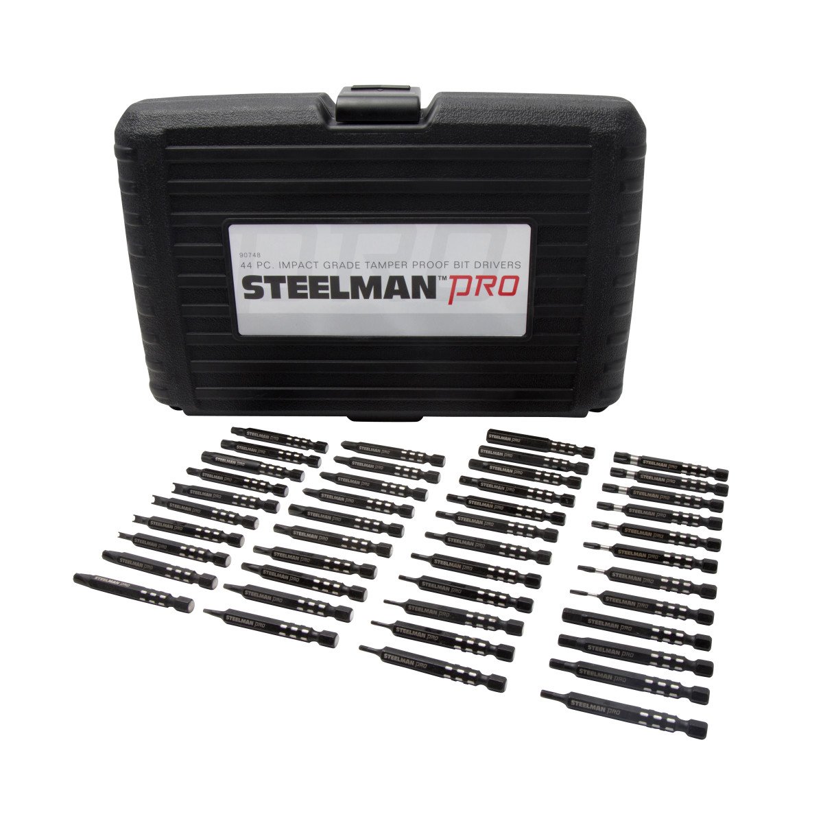 STEELMAN PRO 90748 44Piece Impact Grade Tamper Proof Bit Driver Set