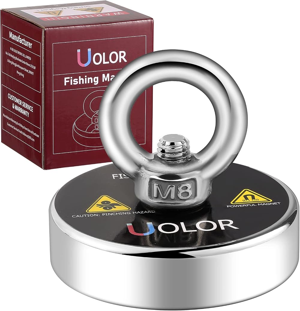 Uolor Fishing Magnet 160 Kg Round Neodymium Magnet N35 60mm Power