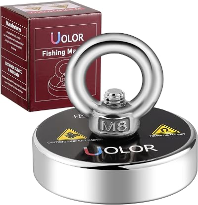 Uolor Fishing Magnet 160 Kg Round Neodymium Magnet N35 60mm Power