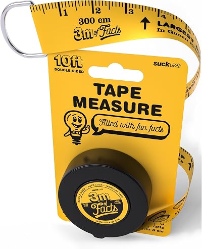 Suck UK Kids Tape Measure 3m Double Sided with 60 Fun Facts