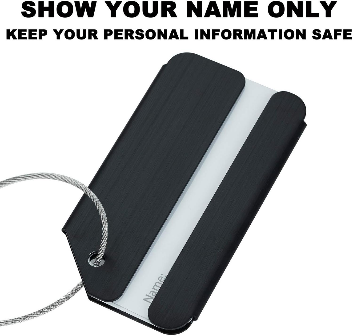 Travelambo Luggage Tags & Bag Tags Stainless Steel Aluminum Various Colors (Mixed Colors 10 pcs Set): Office Products