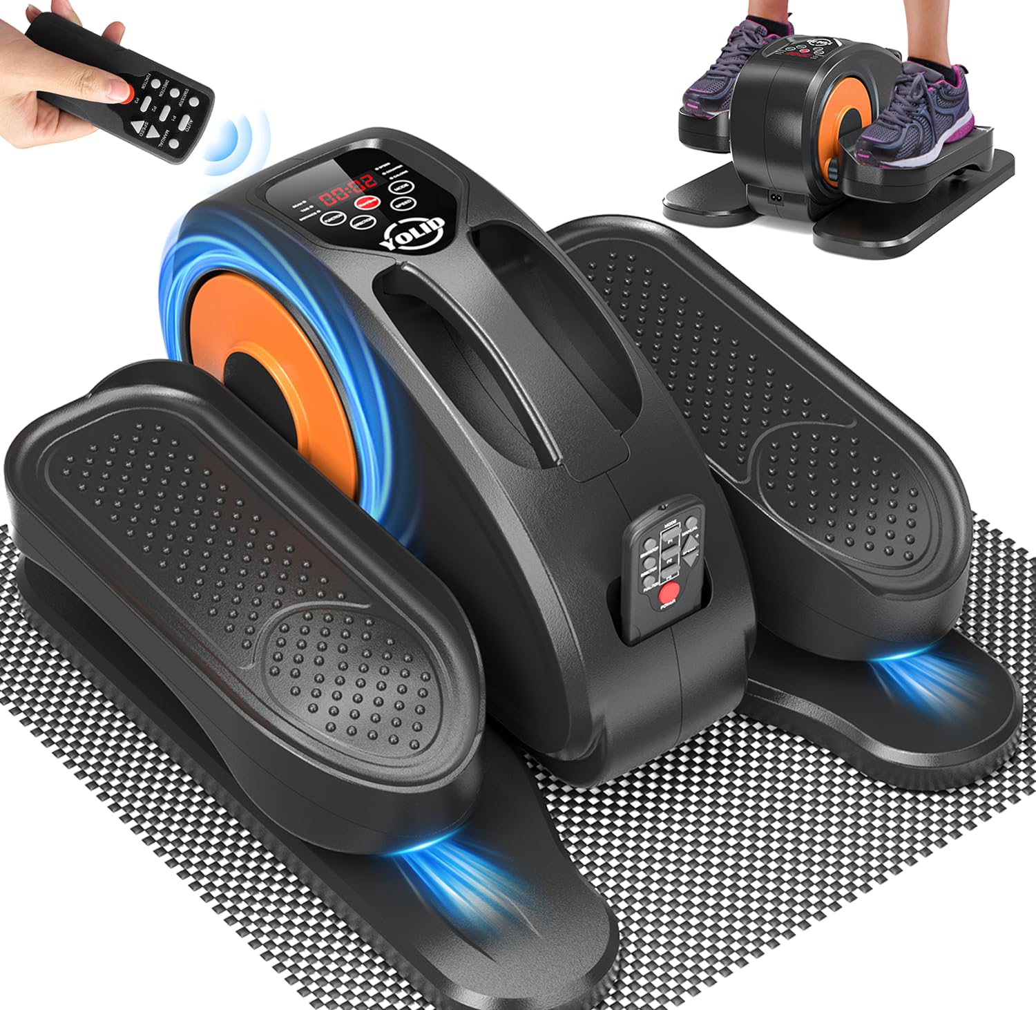 Photo 1 of Under Desk Elliptical Machine, Ellipse Leg Exerciser for Seniors - Portable Seated Pedal Exerciser with 12 Adjustable Speeds & Remote Control, Quiet & Compact for Home Office Use