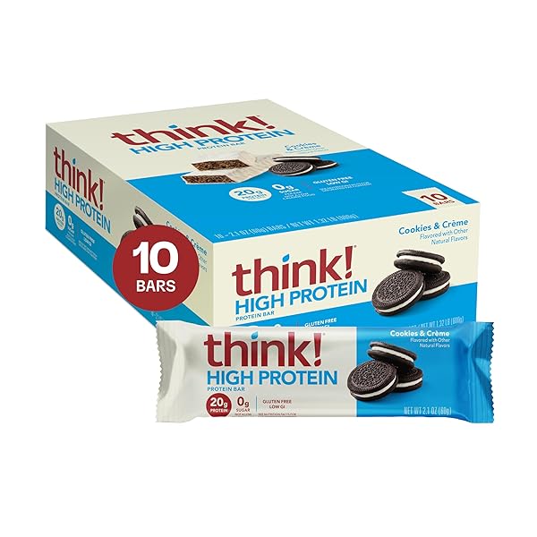 THINK! PROTEIN BARS, HIGH PROTEIN SNACKS, GLUTEN FREE,...
