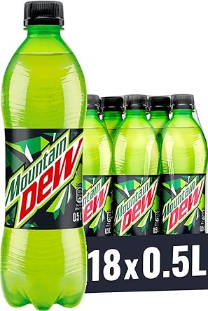 Mountain Dew Regular Koffeinhaltige Limonade Mit Lemon Lime Geschmack Das Kultgetrank Aus Den Usa 18 X 0 5 L Amazon De Lebensmittel Getranke