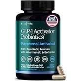GLP-1 Probiotic Supplement - Appetite Control for Men and Women with Akkermansia, Berberine, Inulin, EGCG Green Tea, Resveratrol, Hops (Made & Tested In USA) Support Digestion, Cravings, Regularity