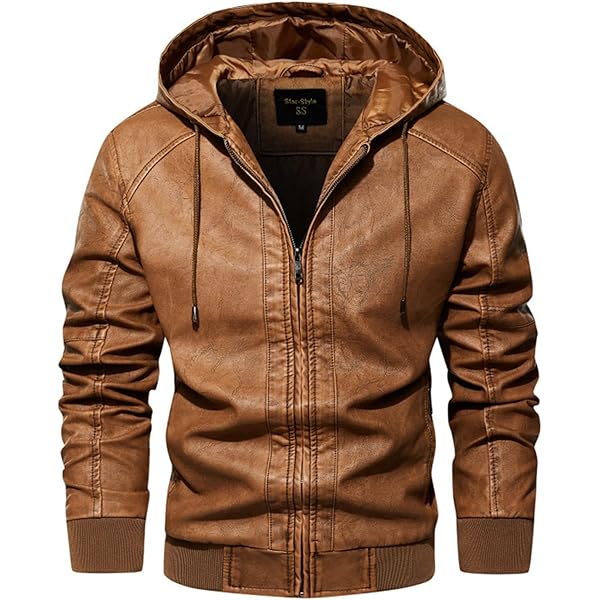 ジャケット・アウター vintage realleather jacket / hood jacket