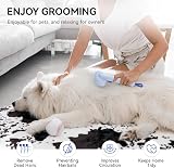 Aumuca Cat Brush Self Cleaning Grooming Brush Front Release Button view 4