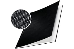 Leitz 73900095 impressBIND Hard Covers, 3.5 mm Spine, Black, Pack of 10