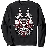 Looney Tunes Bugs Bunny Red Sugar Skull Sweatshirt