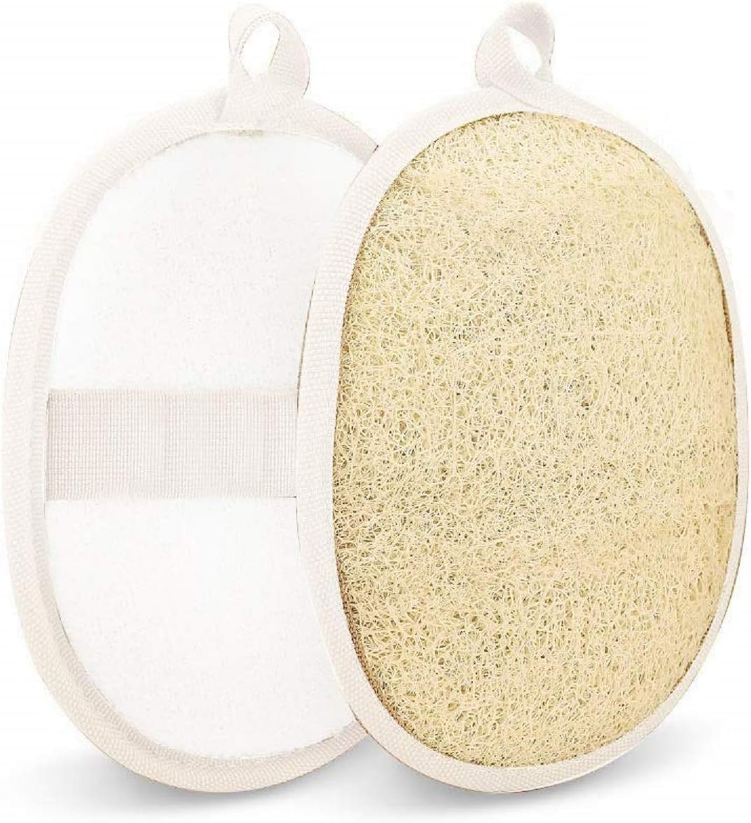 TASHKURST™ 100% Natural Loofah for bathing for Women, Men & Kids - Premium Handmade Organic Luffah for Sensitive Skin Scrubbing & Exfoliating Body Wash (Pack of 05 Pcs)