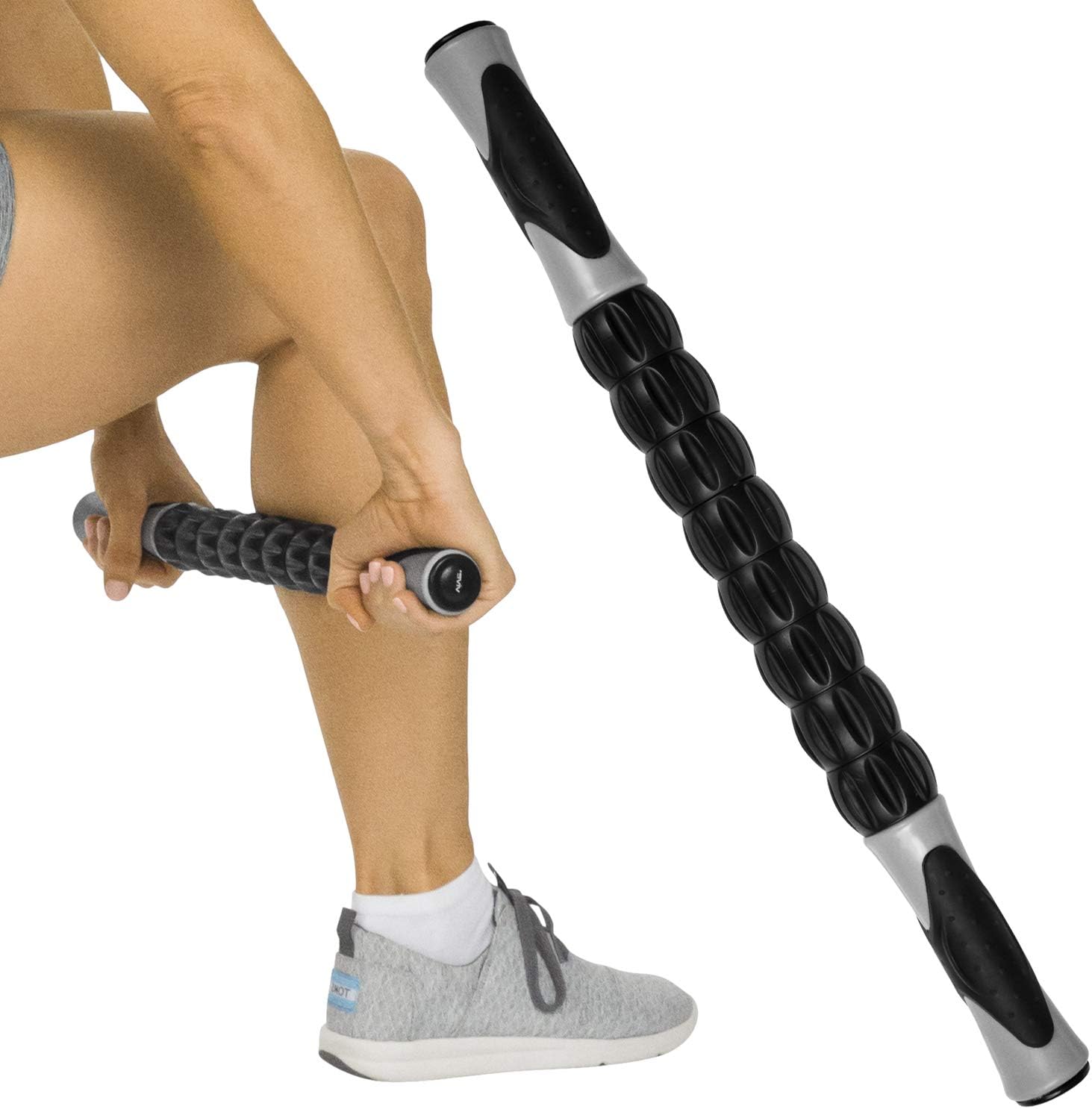Vive Muscle Roller Stick - Body Massage for Deep Tissue - Massager for Sore Back, Neck, Leg, Foot, Arm, Yoga Exercise - Firm Rolling Tool for Workout, Runners, Athletes, Trigger Point Soreness Relief: Health & Personal Care