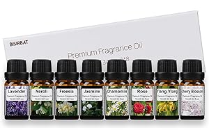 BISIRBAT Floral Essential Oils Blend - TOP 8 Fragrance Oil, for Diffusers for Home, Candle&Soap Making - Rose, Ylang Ylang, Freesia, Neroli, Jasmine, Chamomile, Cherry Blossom - Aromatherapy Oils 10ML