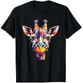 Giraffe Rainbow Colorful Love Wild Animals Zoo Jungle T-Shirt