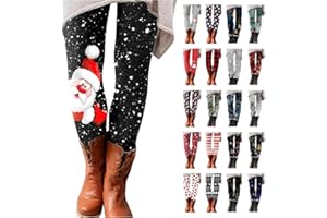 Christmas Leggings for Women High Waist Tummy Control Holiday Tights Stretchy Soft Funny Print Xmas Party Workout Yoga Pants