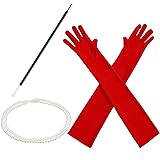 Pangda 3Pcs 1920s Costume Accessories for Women Red