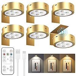 maylit 6 Pack Rechargeable Picture Lights, Battery