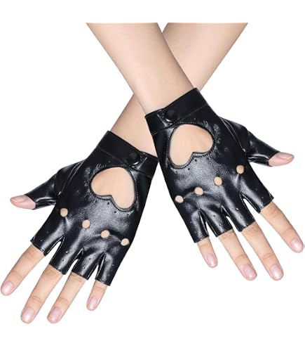 Amazon.com: Skeleteen Fingerless Biker Jazz Gloves - 80s Style