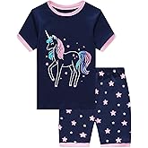 Little Girls Short Pajamas Sets Cotton Cat Sleepwear Toddler Pjs Summer Clothes Kids Bunny Jammies Sets Size 1-7T