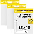 Post-it Self-Stick Mini Easel Pad, 15 in x 18 in, 20 Sheets/Pad, 3 Pads, Great for Virtual Teachers and Students (577-3PK)