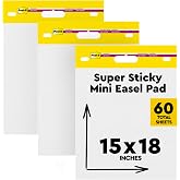 Post-it Super Sticky Mini Easel Pad, 15 x 18 in, White, 3 Pads