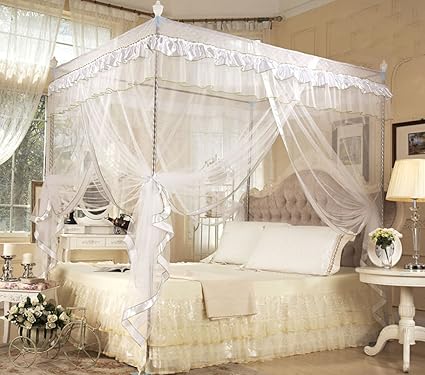 Amazon Com Nattey 4 Poster Corners Princess Bed Curtain Canopy