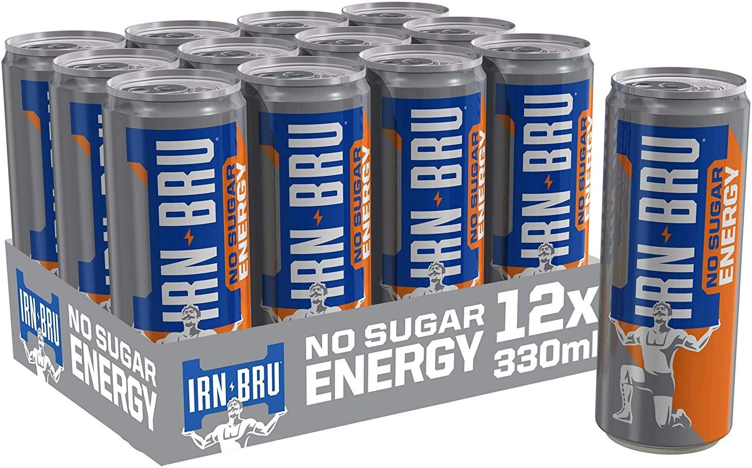 IRN-BRU Energy No Sugar 330ml (12 Pack)