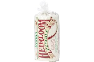 Hobbs HF90 Batting Heirloom Premium Fusible Cotton Blend, 90" x 108" , White