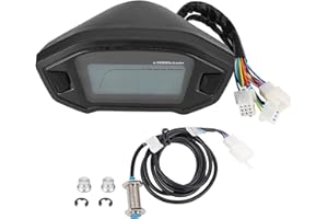 YOSOO HEALTH GEAR Digital Speedometer for Motorcycle, Quad Tacho Motorcycle Speedometer, Motorcycle Tachometer Colorful LCD Speedometer Motorcycle DC 12V Dual Odometer Speedometer Gauge with Indicator