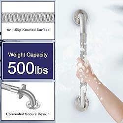 2 Pack 18 inch Shower Grab Bar with Knurled