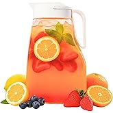 LargePour Airtight Pitcher with Lid, 3.1QT (99oz) – Leakproof Large Water Jug for Tea, Coffee, Juice & More, Top Handle, Locking Spout, Space-Saving, Easy Pour, Dishwasher Safe, Made in Japan